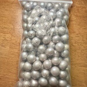 Silver/Pale Blue Beads for Crafting